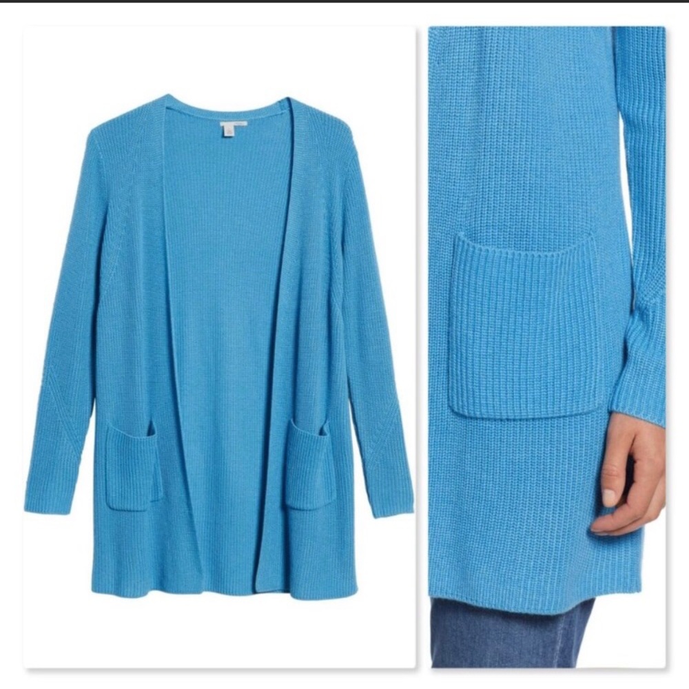 Halogen Long Ribbed Cardigan - Picture 2 of 5